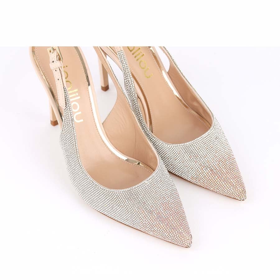 Ninalilou sandal chanel Love strass degrade cream