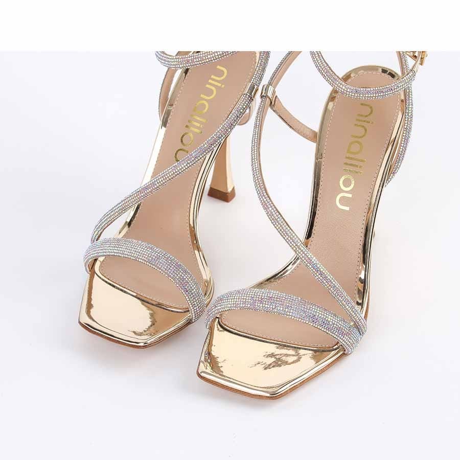 Ninalilou sandal Bimba platinum mirror