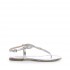 Ninalilou sandalo infradito flat argento Elisa swarovski