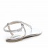 Ninalilou sandalo infradito flat argento Elisa swarovski