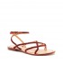 Maliparmi woman sandal Capri colourfull Beads Rust