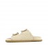 Coral Blue birkenstock slide double jewel band white