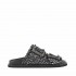 Coral Blue birkenstock slidedoppia fascia gioiello black