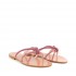 Rago collection flat sandal crab multi raspberry interweaving Sorbet