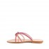 Rago collection sandalo flat Sorbetto granchio intreccio multi lampone