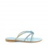 Rago collection sandalo flat Sorbetto granchio intreccio multi turchese
