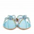 Rago collection flat sandal crab Sorbet multi turquoise interweaving