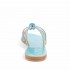 Rago collection flat sandal crab Sorbet multi turquoise interweaving