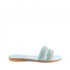 Rago collection flat sandal Sorbet double turquoise band