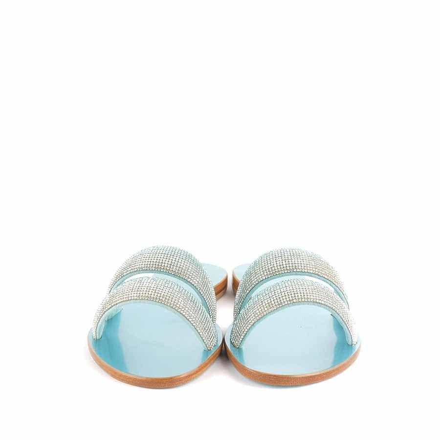 Rago collection sandalo flat Sorbetto doppia fascia turchese