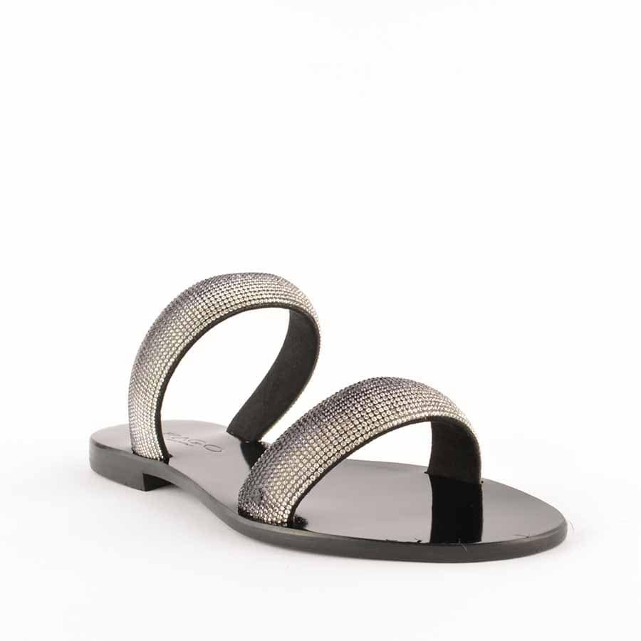 Rago collection sandalo flat Sorbetto frate nero carbone