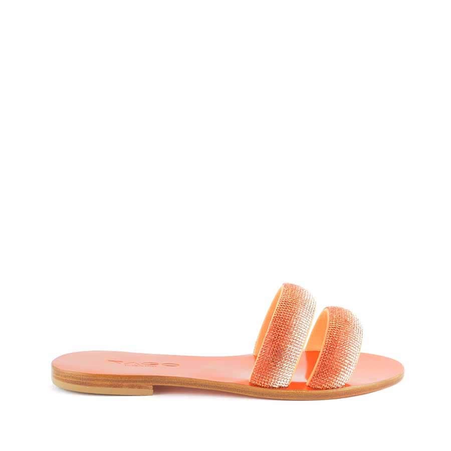 Rago collection flat sandal Sorbet double orange band