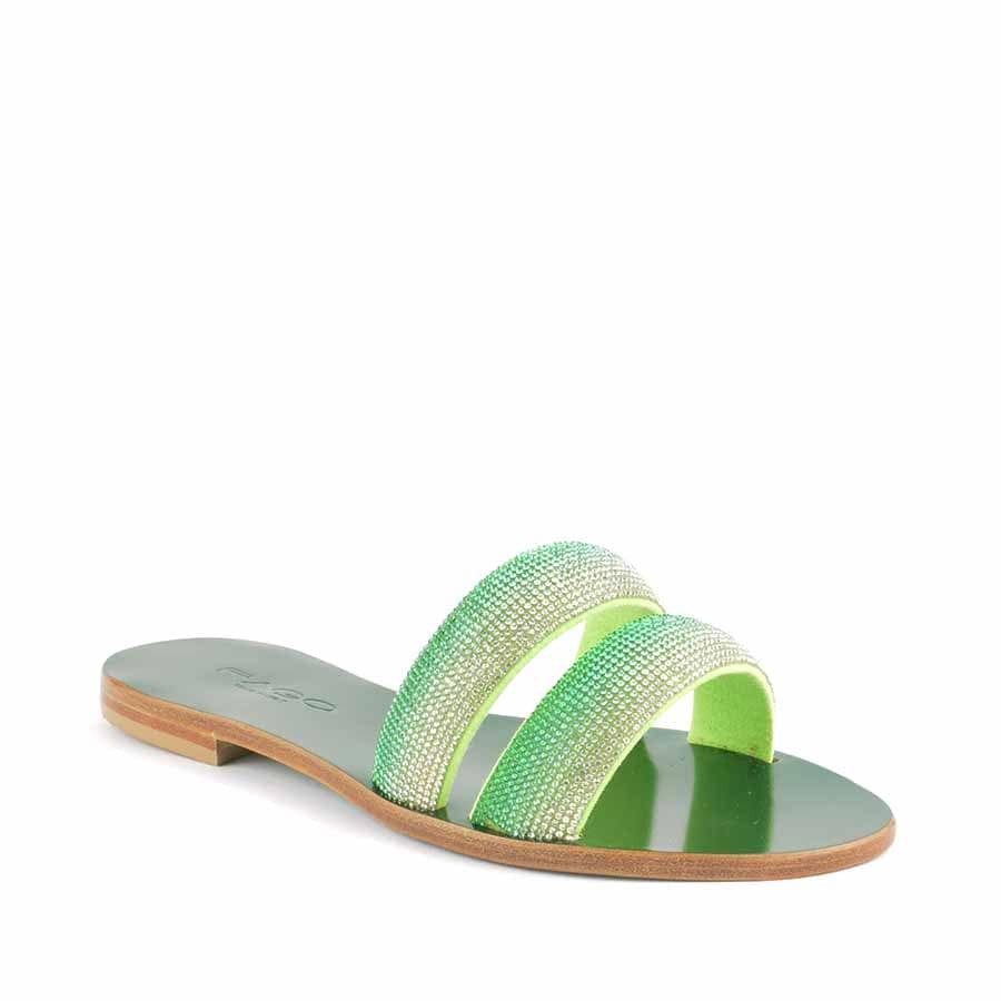 Rago collection sandalo flat Sorbetto doppia fascia verde menta