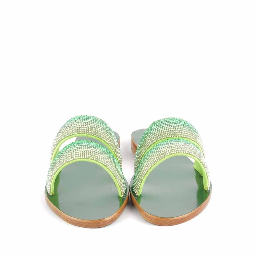 Rago collection sandalo flat Sorbetto doppia fascia verde menta