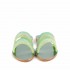 Rago collection sorbet flat sandal double green band