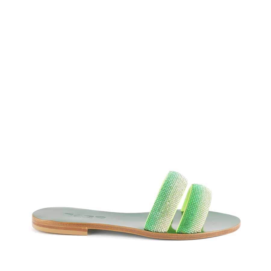 Rago collection sandalo flat Sorbetto doppia fascia verde menta