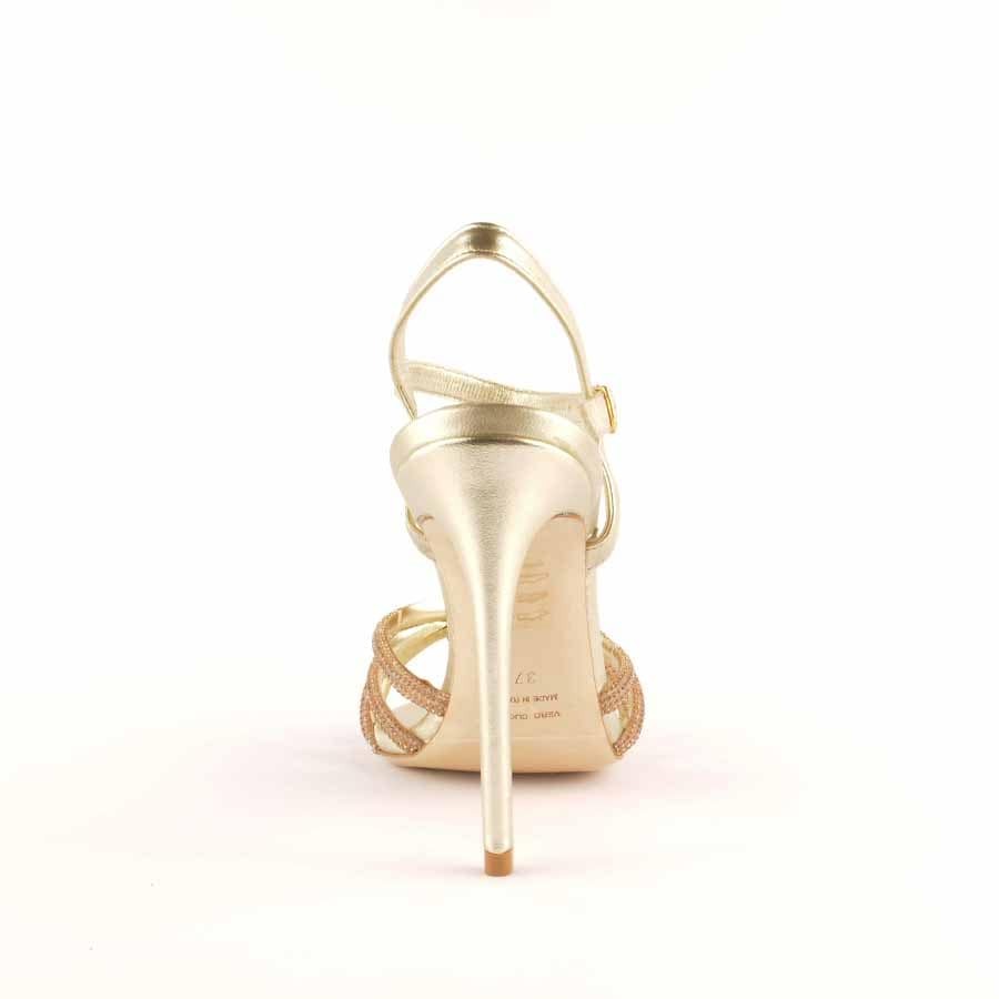 Rago collection sandalo nodo strass platino