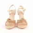 Rago collection nude rhinestone knot sandal