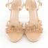 Rago collection nude rhinestone knot sandal