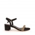 Rago collection black rhinestone braid sandal
