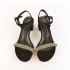 Rago collection black rhinestone braid sandal