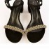 Rago collection black rhinestone braid sandal