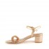 Rago collection sandalo treccia strass bronzo