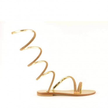 Rago collection sandalo Cleopatra strass flat platino