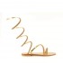 Rago collection sandalo Cleopatra strass flat platino