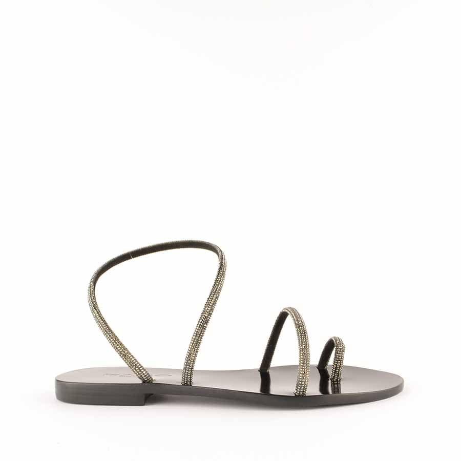 Rago collection black Judo flat sandal