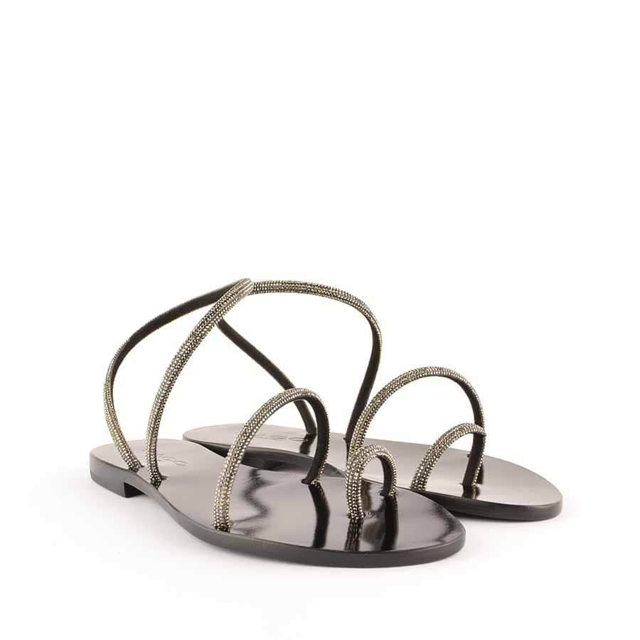 Rago collection sandalo flat Judo nero