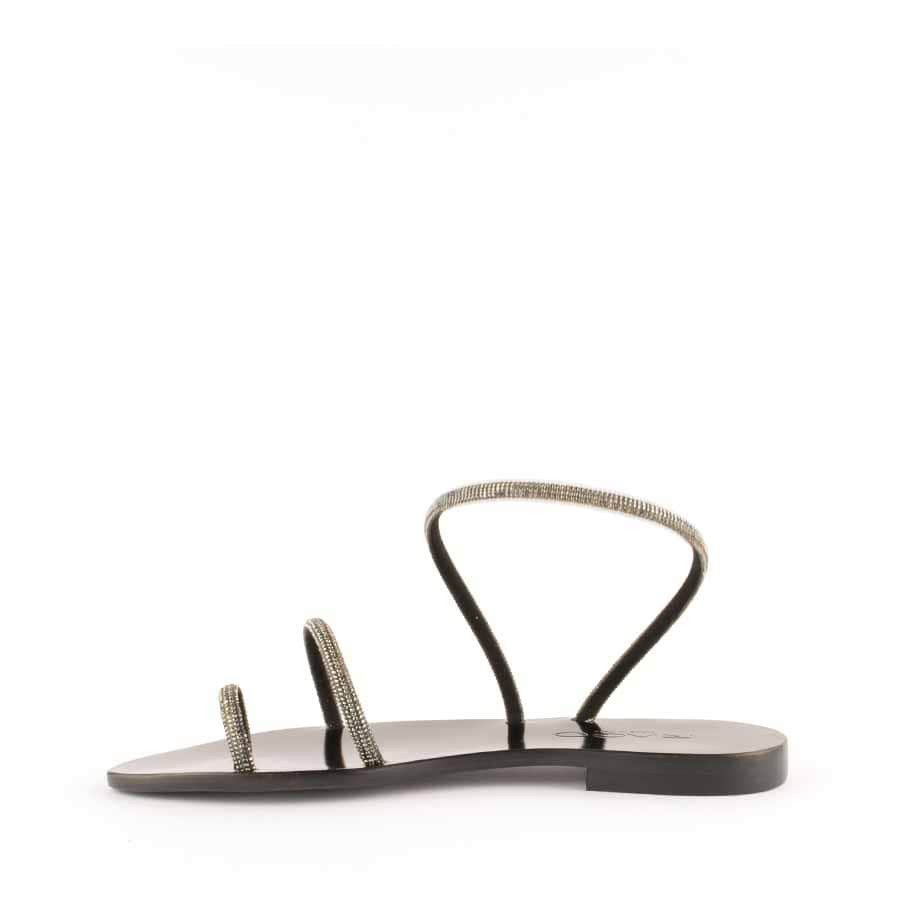 Rago collection sandalo flat Judo nero