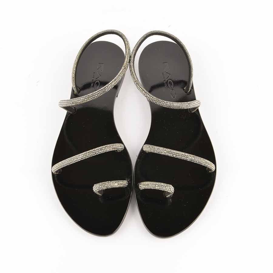 Rago collection black Judo flat sandal