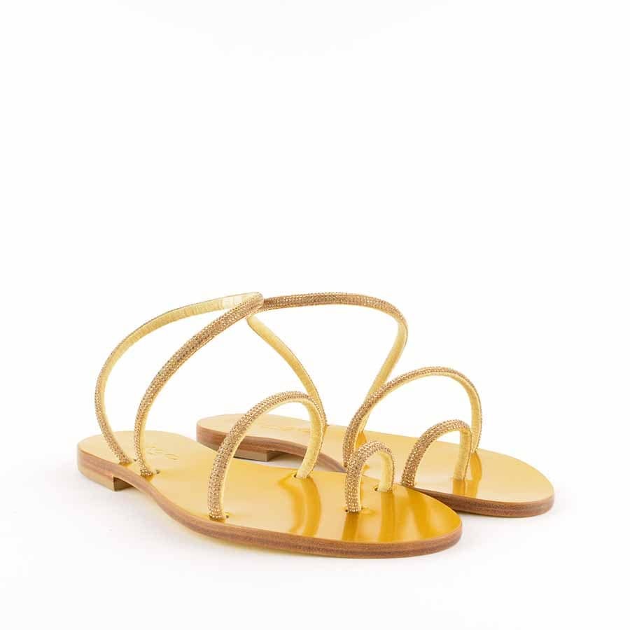 Rago collection gold Judo flat sandal
