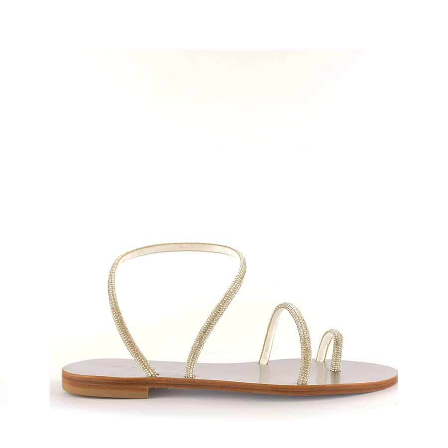 Rago collection sandalo flat Judo argento