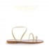 Rago collection sandalo flat Judo argento