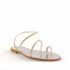 Rago collection sandalo flat Judo argento