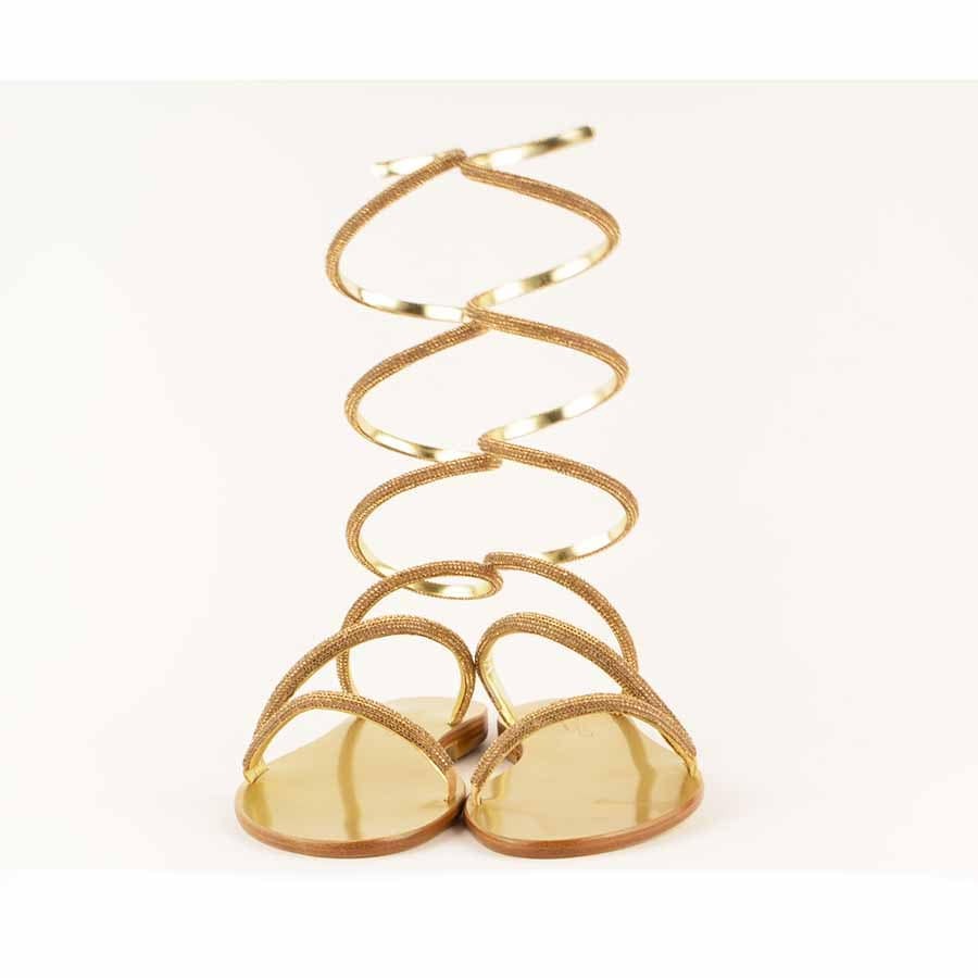 Rago collection sandalo Cleopatra strass flat platino
