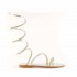 Rago collection Cleopatra flat silver rhinestone sandal