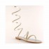 Rago collection sandalo Cleopatra strass flat argento