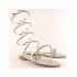 Rago collection Cleopatra flat silver rhinestone sandal