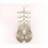 Rago collection Cleopatra flat silver rhinestone sandal
