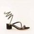 Rago collection Cleopatra black rhinestone sandal
