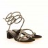 Rago collection sandalo Cleopatra strass nero