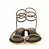 Rago collection Cleopatra black rhinestone sandal