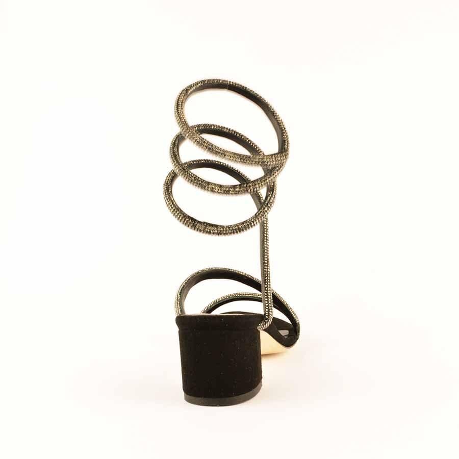 Rago collection sandalo Cleopatra strass nero