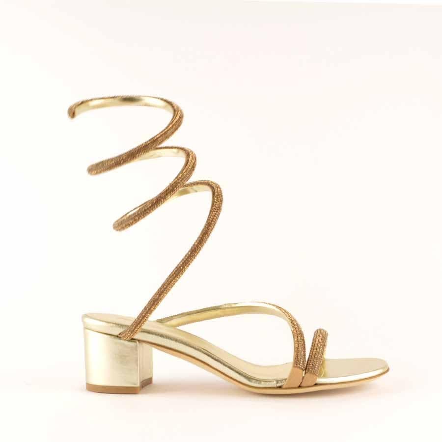 Rago collection Cleopatra rhinestone platinum sandal