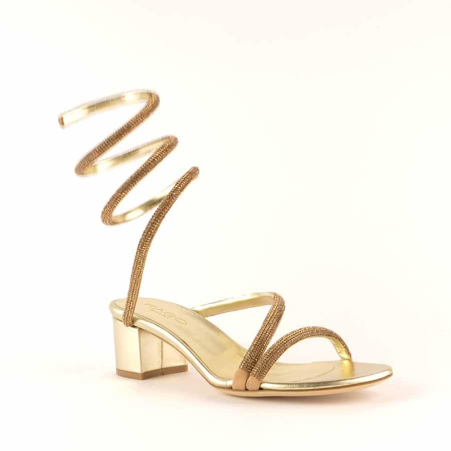 Rago collection sandalo Cleopatra strass platino