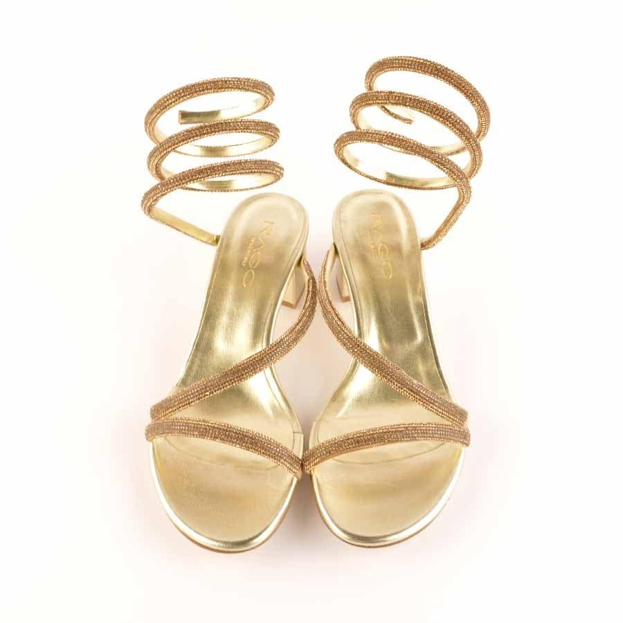 Rago collection sandalo Cleopatra strass platino
