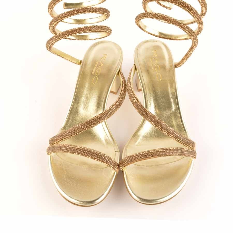 Rago collection sandalo Cleopatra strass platino